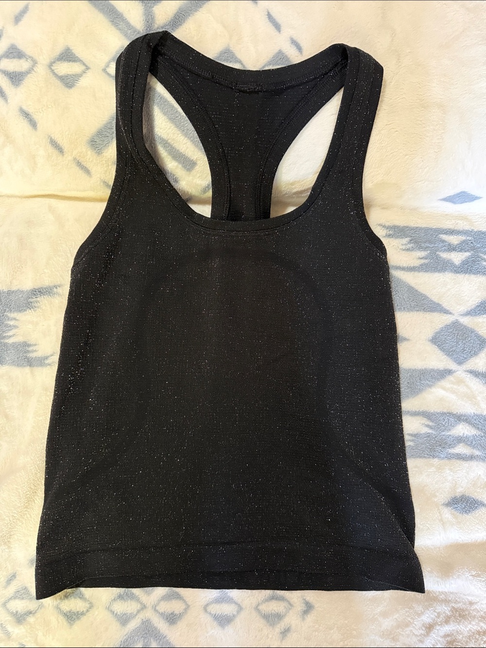 lululemon athletica Black Metallic Racerback Tank
